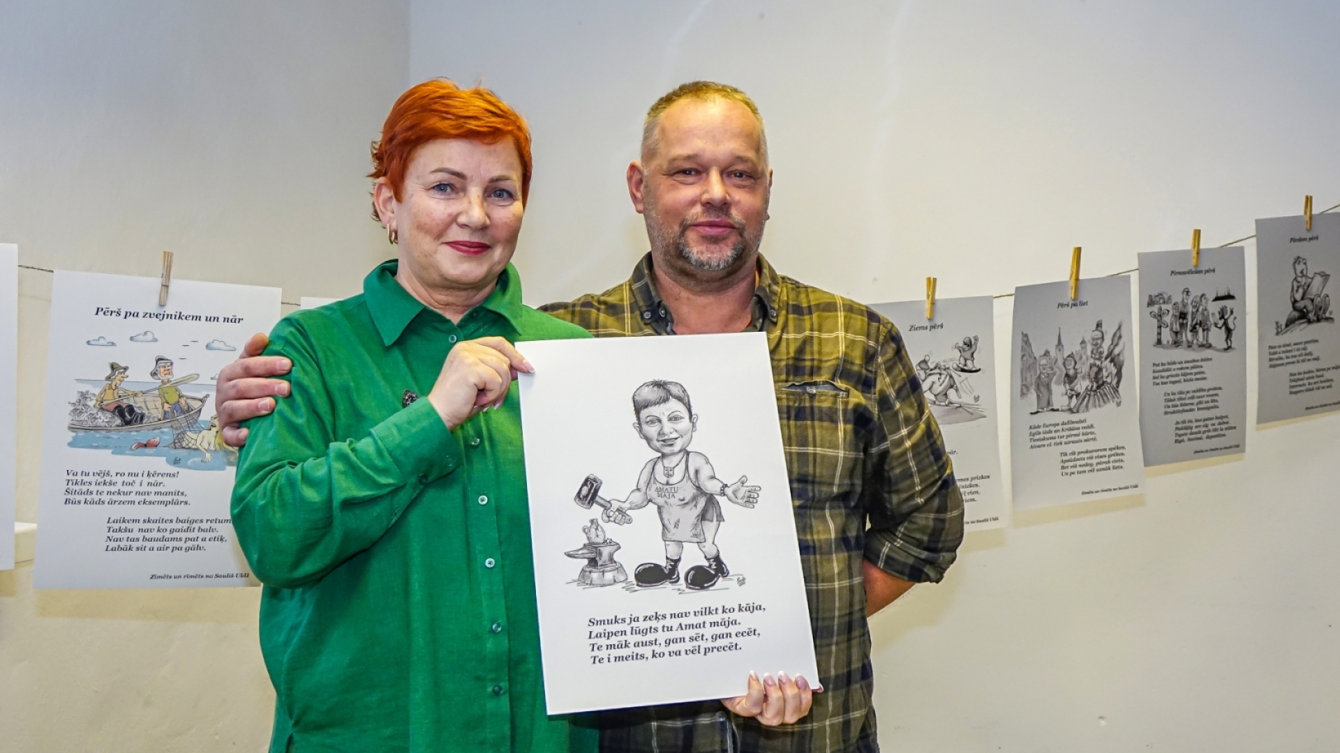 noslēguma pasākums,divi cilvēki